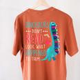Teacher Dinosaurs Didnt Read Look What Happened Book Reading Women's Comfort Colors T-Shirt Back Print Yam