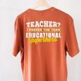 Teacher Educational Superhero School Teachers Women's Comfort Colors T-Shirt Back Print Yam Teacher Educational Superhero School Teachers Women's Comfort Colors T-Shirt Back Print Yam