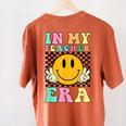 In My Teacher Era Retro Back To School Teacher Student Women's Comfort Colors T-Shirt Back Print Yam In My Teacher Era Retro Back To School Teacher Student Women's Comfort Colors T-Shirt Back Print Yam
