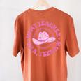 In My Teacher Era Yeehaw Pink Teacher Western Cowgirl Women's Comfort Colors T-Shirt Back Print Yam
