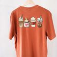 Teacher Fuel Coffee Teacher Mug Latte Iced Coffee Fall Women's Comfort Colors T-Shirt Back Print Yam Teacher Fuel Coffee Teacher Mug Latte Iced Coffee Fall Women's Comfort Colors T-Shirt Back Print Yam