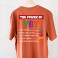 Teacher Growth Mindset Power Of Yet Women's Comfort Colors T-Shirt Back Print Yam Teacher Growth Mindset Power Of Yet Women's Comfort Colors T-Shirt Back Print Yam