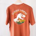 Teacher-Saurus Dinosaur Teacher Design T-Rex Design Women's Comfort Colors T-Shirt Back Print Yam