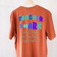 Teacher Shark Don't Stress Do Your Best Forget The Rest Women's Comfort Colors T-Shirt Back Print Yam