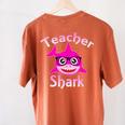 Teacher Shark Female Teacher Women's Comfort Colors T-Shirt Back Print Yam Teacher Shark Female Teacher Women's Comfort Colors T-Shirt Back Print Yam