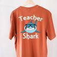 Teacher Shark Teacher For Men Women Women's Comfort Colors T-Shirt Back Print Yam