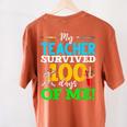 My Teacher Survived 100 Days Of Me Dab 100 Days Of School For Men Women Kids Women's Comfort Colors T-Shirt Back Print Yam