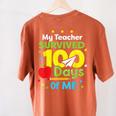 My Teacher Survived 100 Days Of Me Women's Comfort Colors T-Shirt Back Print Yam My Teacher Survived 100 Days Of Me Women's Comfort Colors T-Shirt Back Print Yam