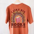 Teacher-TShirt I Like Big Books & I Cannot Lie Reading For Women Women's Comfort Colors T-Shirt Back Print Yam