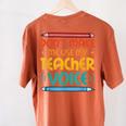 Teacher Voice Teacherlife Primary School Teacher Women's Comfort Colors T-Shirt Back Print Yam