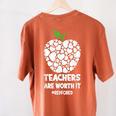 Teachers Are Worth It Red For Ed Women's Comfort Colors T-Shirt Back Print Yam Teachers Are Worth It Red For Ed Women's Comfort Colors T-Shirt Back Print Yam