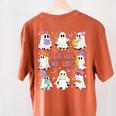 Teaching My Boos Teacher Cute Ghost Groovy Teacher Halloween Women's Comfort Colors T-Shirt Back Print Yam Teaching My Boos Teacher Cute Ghost Groovy Teacher Halloween Women's Comfort Colors T-Shirt Back Print Yam
