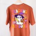 Teaching My Boos Teacher Ghost Teach Halloween Teacher Women's Comfort Colors T-Shirt Back Print Yam Teaching My Boos Teacher Ghost Teach Halloween Teacher Women's Comfort Colors T-Shirt Back Print Yam