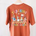Teaching Future Leaders Teacher Back To School Cute Goose Women's Comfort Colors T-Shirt Back Print Yam Teaching Future Leaders Teacher Back To School Cute Goose Women's Comfort Colors T-Shirt Back Print Yam
