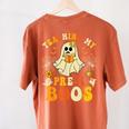 Teaching My Pre-K Boos Crew Teachers Halloween Ghost Women's Comfort Colors T-Shirt Back Print Yam Teaching My Pre-K Boos Crew Teachers Halloween Ghost Women's Comfort Colors T-Shirt Back Print Yam
