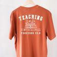 Teaching Tiny Disciples Christian Bible Verse Teacher Women's Comfort Colors T-Shirt Back Print Yam