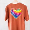 Teaching Is a Work Of Heart Tie Dye Hippie For Teacher For Men Women Girls Kids Women's Comfort Colors T-Shirt Back Print Yam