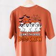Team 5th Grade Boo Crew Halloween Teacher Student Costume Women's Comfort Colors T-Shirt Back Print Yam