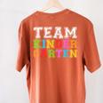 Team Kindergarten Shirt Boy Girl Teacher Graduation Women's Comfort Colors T-Shirt Back Print Yam