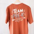Team Pre K T Shirt Fun For Kids And Teachers Women's Comfort Colors T-Shirt Back Print Yam Team Pre K T Shirt Fun For Kids And Teachers Women's Comfort Colors T-Shirt Back Print Yam