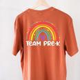 Team Pre-K Teacher Crew Squad Hello Back School Graduation Women's Comfort Colors T-Shirt Back Print Yam Team Pre-K Teacher Crew Squad Hello Back School Graduation Women's Comfort Colors T-Shirt Back Print Yam