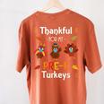 Thankful For My Prek Turkeys In Masks Thanksgiving Teacher For Men Women Women's Comfort Colors T-Shirt Back Print Yam