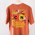 Thanksgiving 67 Meme Science Teacher Periodic Table Women Women's Comfort Colors T-Shirt Back Print Yam
