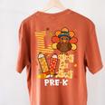 Thanksgiving Love Pre-K Teacher Turkey Autumn Fall For Men Women Girls Kids Women's Comfort Colors T-Shirt Back Print Yam