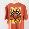 Thanksgiving I Teach Coolest Turkeys Teacher Fall Women Men Women's Comfort Colors T-Shirt Back Print Yam Thanksgiving I Teach Coolest Turkeys Teacher Fall Women Men Women's Comfort Colors T-Shirt Back Print Yam