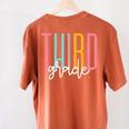 Third Grade Girls Boys Teacher Team 3rd Grade Squad Women's Comfort Colors T-Shirt Back Print Yam Third Grade Girls Boys Teacher Team 3rd Grade Squad Women's Comfort Colors T-Shirt Back Print Yam