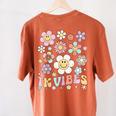 TK Vibes Back To School TK Girl Kid TK Team TK Teacher Women Women's Comfort Colors T-Shirt Back Print Yam
