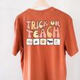 Trick Or Teach With Symbols Special Education Teacher Spooky Women's Comfort Colors T-Shirt Back Print Yam Trick Or Teach With Symbols Special Education Teacher Spooky Women's Comfort Colors T-Shirt Back Print Yam