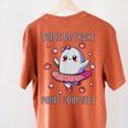 Trick Or Treat Point Your Feet Halloween Ghost Dance Teacher Women's Comfort Colors T-Shirt Back Print Yam