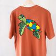 Turtle Puzzle Pieces For Autism Awareness Kids Women Teacher Women's Comfort Colors T-Shirt Back Print Yam Turtle Puzzle Pieces For Autism Awareness Kids Women Teacher Women's Comfort Colors T-Shirt Back Print Yam