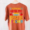 Twinning With My Bestie Teacher Boy Spirit Week Twin Day Women's Comfort Colors T-Shirt Back Print Yam Twinning With My Bestie Teacher Boy Spirit Week Twin Day Women's Comfort Colors T-Shirt Back Print Yam