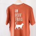 Un Deux Trois Cat Shirt French Teacher Women's Comfort Colors T-Shirt Back Print Yam Un Deux Trois Cat Shirt French Teacher Women's Comfort Colors T-Shirt Back Print Yam