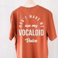 Vocaloid Voice Vocal Music Teacher Singer Singing Women's Comfort Colors T-Shirt Back Print Yam Vocaloid Voice Vocal Music Teacher Singer Singing Women's Comfort Colors T-Shirt Back Print Yam