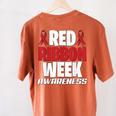 We Wear Red For Red Ribbon Week Awareness Mothers Teachers Women's Comfort Colors T-Shirt Back Print Yam We Wear Red For Red Ribbon Week Awareness Mothers Teachers Women's Comfort Colors T-Shirt Back Print Yam