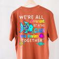 We'Re All Different But We Swim Together Elementary Teacher Women's Comfort Colors T-Shirt Back Print Yam We'Re All Different But We Swim Together Elementary Teacher Women's Comfort Colors T-Shirt Back Print Yam