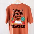 When I Grow Up I Want To Be Teacher Kids Women's Comfort Colors T-Shirt Back Print Yam When I Grow Up I Want To Be Teacher Kids Women's Comfort Colors T-Shirt Back Print Yam
