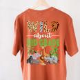 Wild About 3rd Grade Teacher Student Third Grade Zoo Safari Women's Comfort Colors T-Shirt Back Print Yam