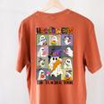 Women Halloween The Teacher Tour Ghosts Pencil Pumpkins Women's Comfort Colors T-Shirt Back Print Yam Women Halloween The Teacher Tour Ghosts Pencil Pumpkins Women's Comfort Colors T-Shirt Back Print Yam