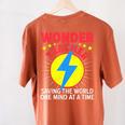 Wonder Teacher Costume Shirt Teacher Halloween Costume Men Women Women's Comfort Colors T-Shirt Back Print Yam