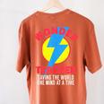 Wonder Teacher Costume Shirt Teacher Halloween Costume Tee Women's Comfort Colors T-Shirt Back Print Yam