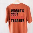World's Best Okayest Teacher ACY025a For Men Women Women's Comfort Colors T-Shirt Back Print Yam World's Best Okayest Teacher ACY025a For Men Women Women's Comfort Colors T-Shirt Back Print Yam