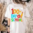 100th Day Of School Teachers Kids Happy 100 Days Women's Comfort Colors T-Shirt Back Print Ivory