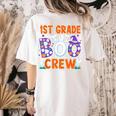 1st Grade Boo Crew First Grade Teacher Kids Happy Halloween Women's Comfort Colors T-Shirt Back Print Ivory
