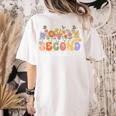 2nd Second Grade Teacher Wildflower Back To School Floral Women's Comfort Colors T-Shirt Back Print Ivory