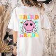 In My 3rd Grade Era Back To School Smile Face Teacher Kid Women's Comfort Colors T-Shirt Back Print Ivory