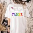 4 Teachers Or Parents Tiny Human Tamer Tee T-Shirt Women's Comfort Colors T-Shirt Back Print Ivory 4 Teachers Or Parents Tiny Human Tamer Tee T-Shirt Women's Comfort Colors T-Shirt Back Print Ivory